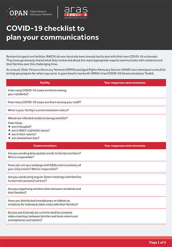 COVID-19 checklist to plan your communication